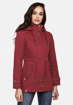 Marikoo Parkas Parka Mi-saison Nyokoo Femme Rouge / Bourgogne -Marikoo cd8897ce84c79536ea67bfa44fd5f5e9