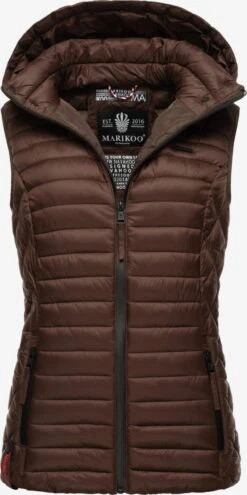Marikoo Vestes Sans Manches Gilet Hasenpfote Femme Chocolat 2 Marikoo Vestes Sans Manches Gilet Hasenpfote Femme Chocolat -Marikoo d4c6c5a82e445eef53fcd5a26a451154