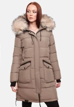 Marikoo Manteaux Dhiver Manteau D’hiver Chaskaa Femme Taupe -Marikoo d6a5530addb9a8c628590d168f008d99