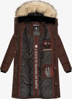 Marikoo Manteaux Dhiver Manteau D’hiver Schneesternchen Femme Marron -Marikoo d88703ad0504a75ad8348b4b55bf8934