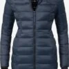 Marikoo Manteaux Courts Manteau D’hiver Abendsternchen Femme Bleu Nuit