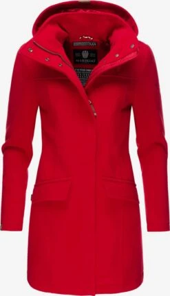 Marikoo Manteaux Dhiver Manteau D’hiver Femme Rouge