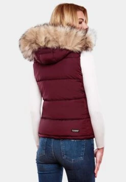 Marikoo Vestes Sans Manches Gilet Eisflöckchen Femme Bordeaux -Marikoo dda77fdde923fbb1cf9f09c3138527b7