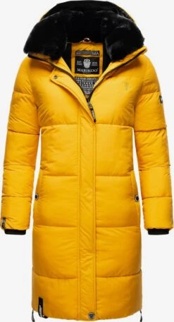 Marikoo Manteaux Dhiver Manteau D’hiver Femme Jaune