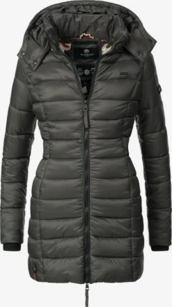 Marikoo Manteaux Courts Manteau D’hiver Abendsternchen Femme Anthracite