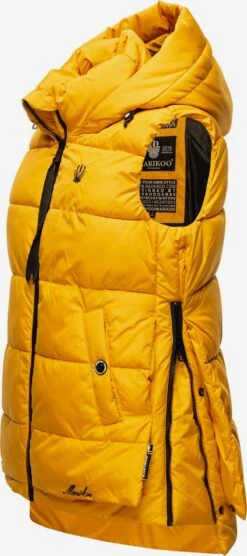 Marikoo Vestes Sans Manches Gilet Zarinaa Femme Jaune Dor -Marikoo e056454f3441c4c9e014935654e35d3f