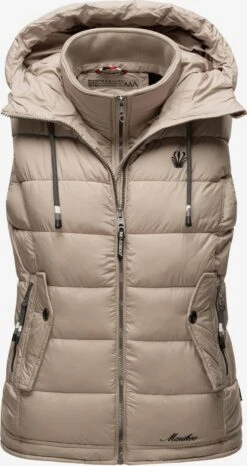 Marikoo Vestes Sans Manches Gilet Taisaa Femme Taupe