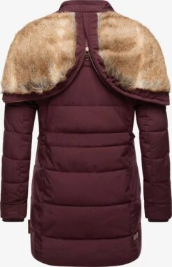 Marikoo Manteaux Courts Manteau D’hiver Femme Bordeaux -Marikoo eae92083c6c0d5ff32afe19eb3074d08