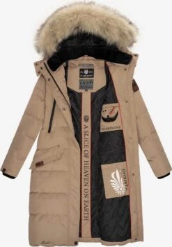 Marikoo Manteaux Dhiver Manteau D’hiver Schneesternchen Femme Beige -Marikoo eb48357f4f1961f24027182f034c6a68