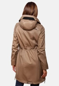 Marikoo Parkas Parka Mi-saison Femme Beige Foncé -Marikoo f0c119bb3b082f716b7aa71bd61b6b7e