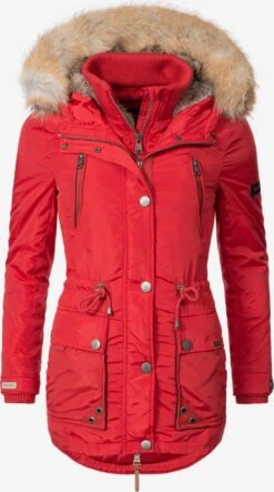 Marikoo Parkas Parka D’hiver Grinsekatze Femme Rouge -Marikoo f60303679228a48ae25b08bed327dde4