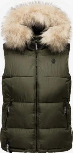 Marikoo Vestes Sans Manches Gilet Eisflöckchen Femme Olive -Marikoo fa88ff87bf7d2d02978b9582d6c1ba40