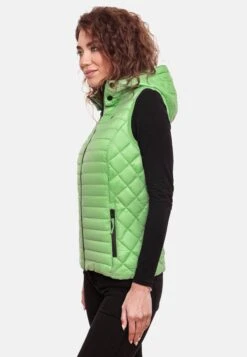 Marikoo Vestes Sans Manches Gilet Femme Vert -Marikoo fd8e54d6a776772959b510aad5d6e278